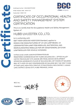 ISO145001 Certificate